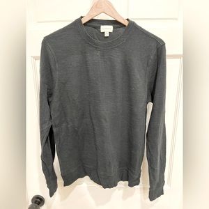 Club Monaco black long sleeve textured tee sz med